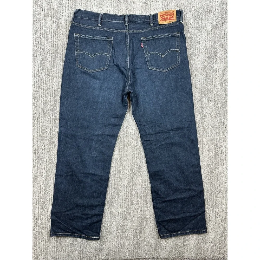 Levis 514 Jeans Mens 40X30 Blue Straight Mid Rise Dark Wash Denim